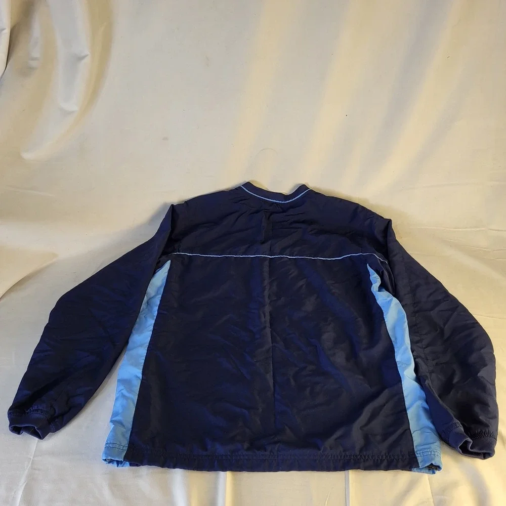 Vintage Starter Men's S (34-36) Navy Blue V-Neck Windbreaker Pullover Pockets